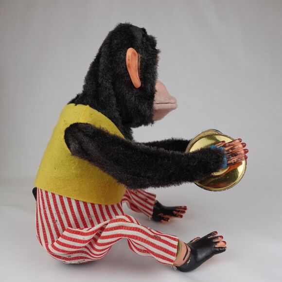 Vintage Daishin Musical Jolly Chimp Clapping Cymbal Monkey Box Working Original - Picture 11 of 16